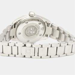 Pre Owned Omega Blue Stainless Steel Seamaster Aqua Terra Quartz 2577.80 Women's Wristwatch 29 MM