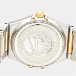Omega MOP Diamonds 18K Rose Gold And Stainless Steel Constellation 1360.75 Women's Wristwatch 22 MM