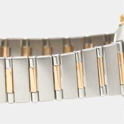 Omega MOP Diamonds 18K Rose Gold And Stainless Steel Constellation 1360.75 Women's Wristwatch 22 MM