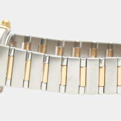 Omega MOP Diamonds 18K Rose Gold And Stainless Steel Constellation 1360.75 Women's Wristwatch 22 MM