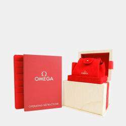 Pre Owned Omega Champagne Diamonds 18K Yellow Gold And Stainless Steel Constellation 1367.10 Women's Wristwatch 22 MM