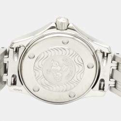 Pre Owned Omega Blue Stainless Steel Seamaster 120M Quartz 2571.80 Women's Wristwatch 28 MM