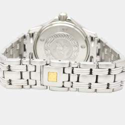 Pre Owned Omega Blue Stainless Steel Seamaster 120M Quartz 2571.80 Women's Wristwatch 28 MM