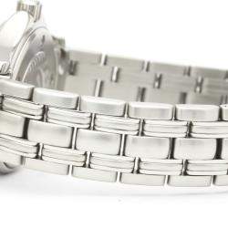 Pre Owned Omega Blue Stainless Steel Seamaster 120M Quartz 2571.80 Women's Wristwatch 28 MM