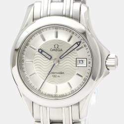 Pre Owned Omega Silver Stainless Steel Seamaster 120M 2581.31 Women's Wristwatch 26 MM