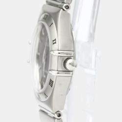 Pre Owned Omega Grey Stainless Steel Constellation Quartz 1562.40 Women's Wristwatch 22 mm