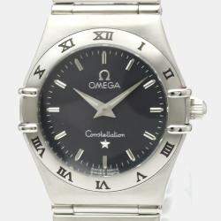 Pre Owned Omega Grey Stainless Steel Constellation Quartz 1562.40 Women's Wristwatch 22 mm