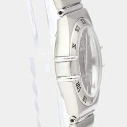 Pre Owned Omega Grey Stainless Steel Constellation Quartz 1562.40 Women's Wristwatch 22 mm