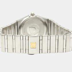 Pre Owned Omega Grey Stainless Steel Constellation Quartz 1562.40 Women's Wristwatch 22 mm