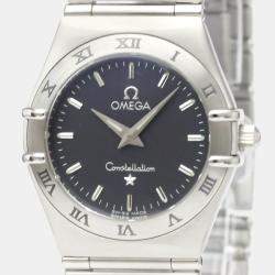 Omega Grey Stainless Steel Constellation Quartz 1572.40 Women's Wristwatch 25 mm