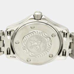 Pre Owned Omega White Stainless Steel Seamaster 120M Quartz 2571.20 Women's Wristwatch 28 mm