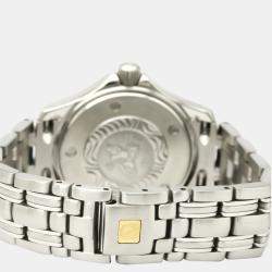 Pre Owned Omega White Stainless Steel Seamaster 120M Quartz 2571.20 Women's Wristwatch 28 mm