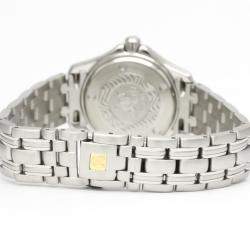 Pre Owned Omega Black Stainless Steel Seamaster 120M Quartz Women's Wristwatch 29 mm