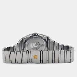 Pre Owned Omega Blue Stainless Steel Constellation 795.1201 Women's Wristwatch 25 mm