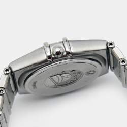 Pre Owned Omega Blue Stainless Steel Constellation 795.1201 Women's Wristwatch 25 mm