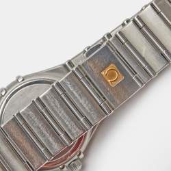 Pre Owned Omega Blue Stainless Steel Constellation 795.1201 Women's Wristwatch 25 mm