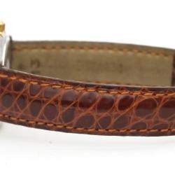 Pre Owned Omega Silver 18K Yellow Gold And Stainless Steel Constellation 1372.30 Women's Wristwatch 25 mm