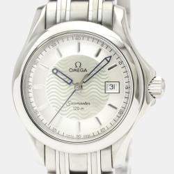 Pre Owned Omega Silver Stainless Steel Seamaster 120M 2571.31 Women's Wristwatch 28 mm
