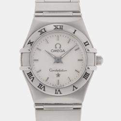 Pre Owned Omega Silver Stainless Steel Constellation Mini 1562.30 Women's Wristwatch 22.5 mm