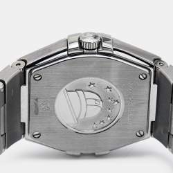 Pre Owned Omega Mother of Pearl Diamond Stainless Steel Constellation 123.10.27.60.55.001 Women's Wristwatch 27 mm
