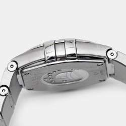 Pre Owned Omega Mother of Pearl Diamond Stainless Steel Constellation 123.10.27.60.55.001 Women's Wristwatch 27 mm