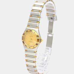 Pre Owned Omega 18K Yellow Gold And Stainless Steel Constellation 1362.10 Quartz Women's Wristwatch 22.5 mm