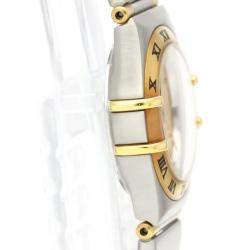 Pre Owned Omega 18K Yellow Gold And Stainless Steel Constellation 1362.10 Quartz Women's Wristwatch 22.5 mm