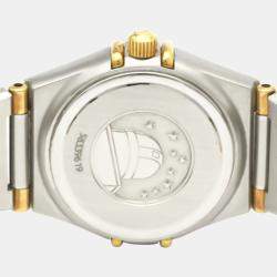 Pre Owned Omega 18K Yellow Gold And Stainless Steel Constellation 1362.10 Quartz Women's Wristwatch 22.5 mm
