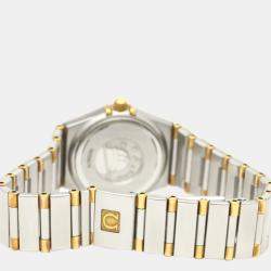 Pre Owned Omega 18K Yellow Gold And Stainless Steel Constellation 1362.10 Quartz Women's Wristwatch 22.5 mm