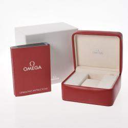 Pre Owned Omega Red Stainless Steel Seamaster Aqua Terra 2577.60 Quartz Women's Wristwatch 28 mm