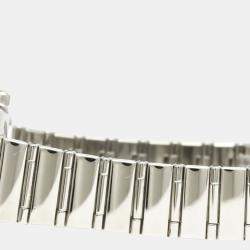 Pre Owned Omega Pink Shell Diamond Stainless Steel Constellation 1457.78 Women's Wristwatch 22 mm