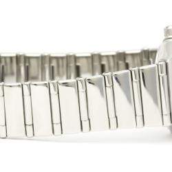 Pre Owned Omega White Shell Stainless Steel Constellation 1465.71 Quartz Women's Wristwatch 22 mm