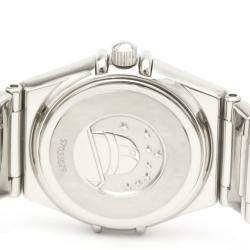 Pre Owned Omega White Shell Stainless Steel Constellation 1465.71 Quartz Women's Wristwatch 22 mm