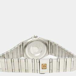 Pre Owned Omega Silver Stainless Steel Constellation 1562.31 Quartz Women's Wristwatch 22 mm