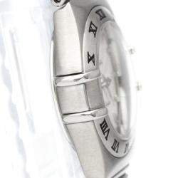 Pre Owned Omega Silver Stainless Steel Constellation 1562.31 Quartz Women's Wristwatch 22 mm