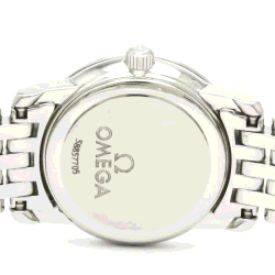 Omega Black Stainless Steel De Ville 4570.50 Quartz Women's Wristwatch 22 mm