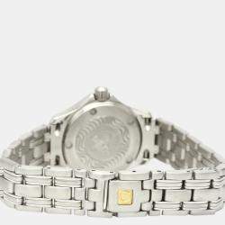 Pre Owned Omega Blue Stainless Steel Seamaster 2581.81 Quartz Women's Wristwatch 26 mm