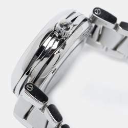 Omega Black Stainless Steel Diamond De Ville Ladymatic 425.30.34.20.51.001 Women's Wristwatch 34 mm