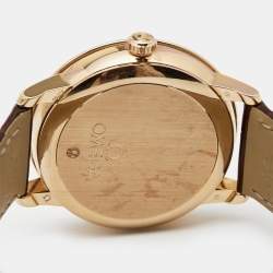 Omega Mother of Pearl 18k Rose Gold Alligator DeVille Prestige 424.53.33.20.05.001 Women's Wristwatch 32.7 mm