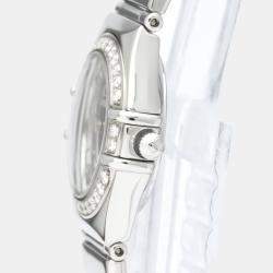 Pre Owned Omega Black Stainless Steel Constellation 1465.51 Quartz Women's Wristwatch 22 mm