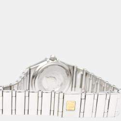 Pre Owned Omega Black Stainless Steel Constellation 1465.51 Quartz Women's Wristwatch 22 mm