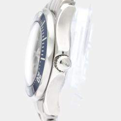 Pre Owned Omega Blue Stainless Steel Seamaster Professional 2583.80 Quartz Women's Wristwatch 29 mm