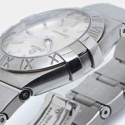 Pre Owned Omega Silver Stainless Steel Constellation 123.10.27.60.02.001 Women's Wristwatch 27 mm