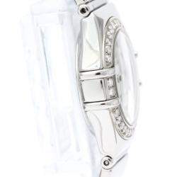 Omega White Shell Stainless Steel Constellation 1465.71 Quartz Women's Wristwatch 22 mm