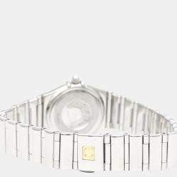 Pre Owned Omega Black Stainless Steel Constellation 1566.56 Quartz Women's Wristwatch 22 mm