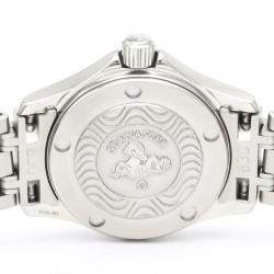 Pre Owned Omega Blue Stainless Steel Seamaster 2571.81 Quartz Women's Wristwatch 29 mm