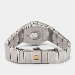 Pre Owned Omega Silver Stainless Steel Constellation 123.10.27.60.02.001 Women's Wristwatch 24 mm