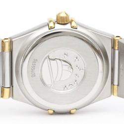 Pre Owned Omega Gold 18k Yellow Gold And Stainless Steel Constellation 1372.10 Quartz Women's Wristwatch 25 mm