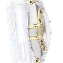 Pre Owned Omega Gold Diamond 18k Yellow Gold And Stainless Steel Constellation 1262.15 Quartz Women's Wristwatch 22 mm