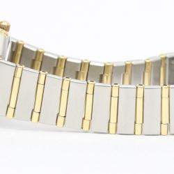 Pre Owned Omega Gold Diamond 18k Yellow Gold And Stainless Steel Constellation 1262.15 Quartz Women's Wristwatch 22 mm